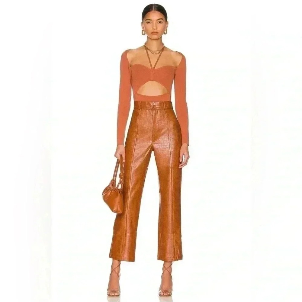 Bardot Maxwell Knit Top in Copper Size S